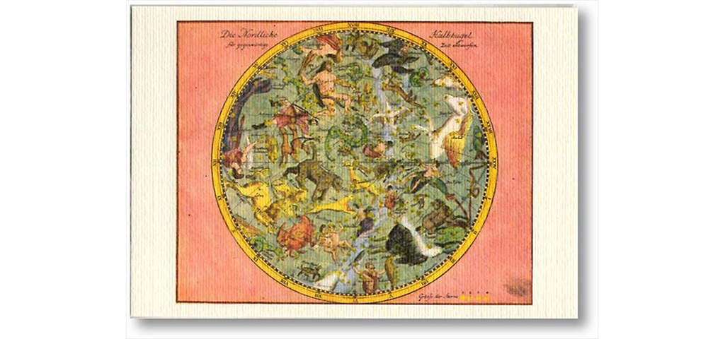 ボーデ古星図 星座絵はがき 全12枚組セット11